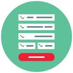 Completed checklist with button
